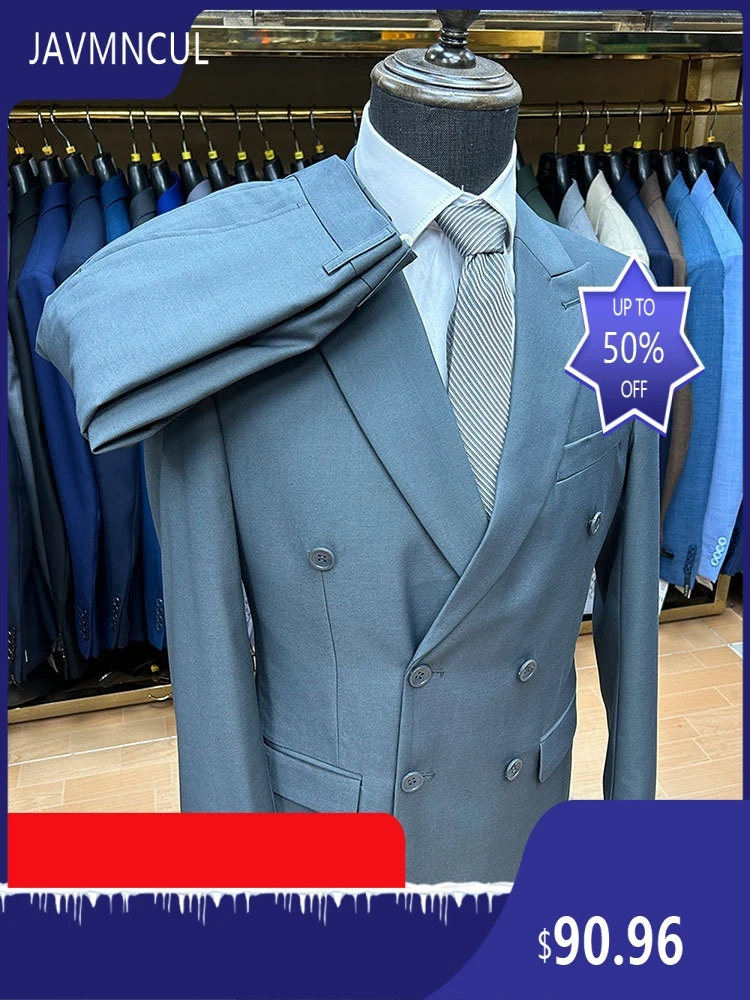Men's 2-Piece Double Breasted Suit 2026, Slim Fit Business Casual Blazer & Pants, Premium Quality, Hot Sale Cross-Border