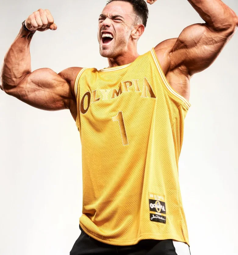 Mesh quick-drying vest for men's Olympia 2021 new trendy breathable gym equipment training sleeveless basketball uniform