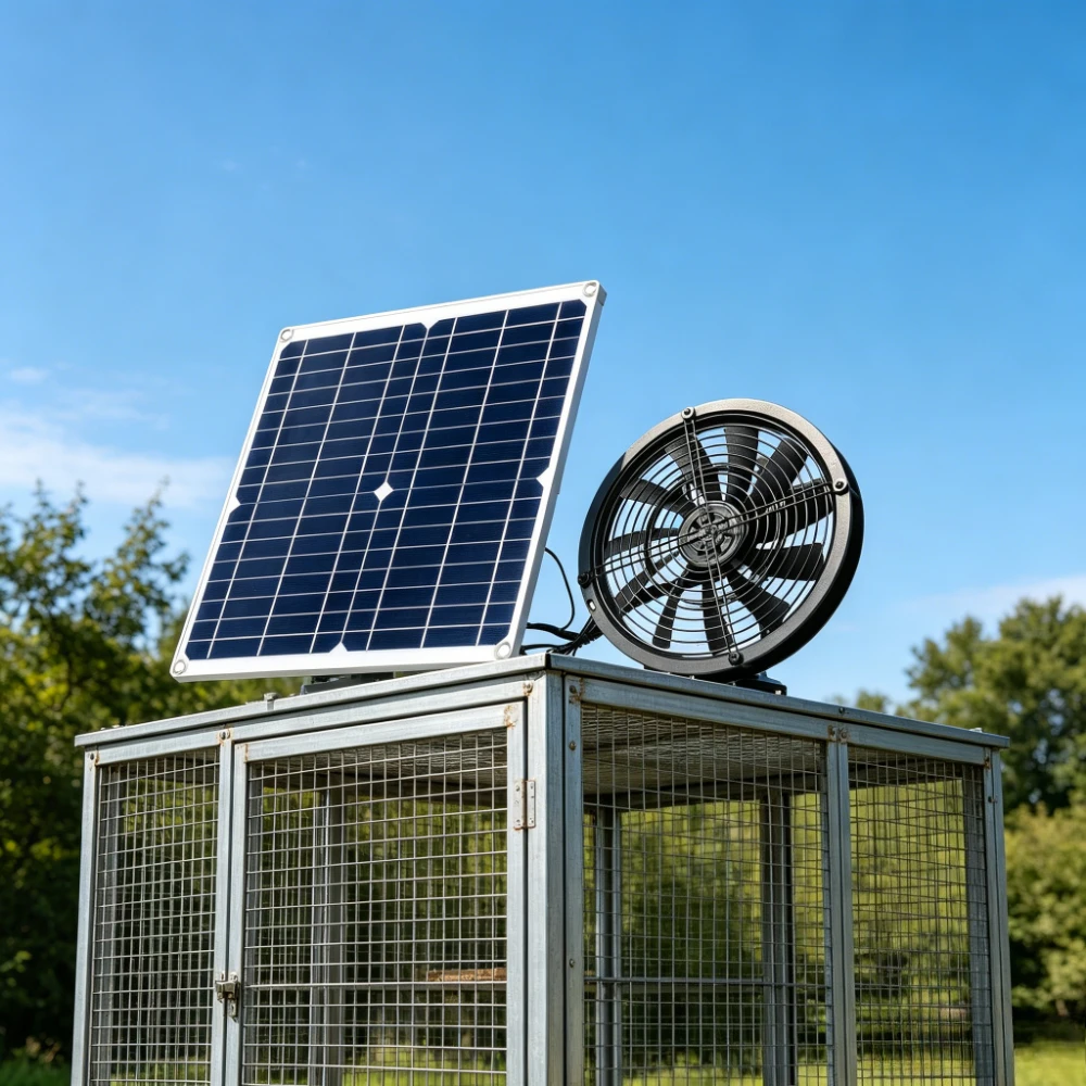 

Outdoor Waterproof Solar Exhaust Fan 15W 25W Kit for Greenhouse Chicken Coop Dog House RV Shed Air Circulation Ventilation