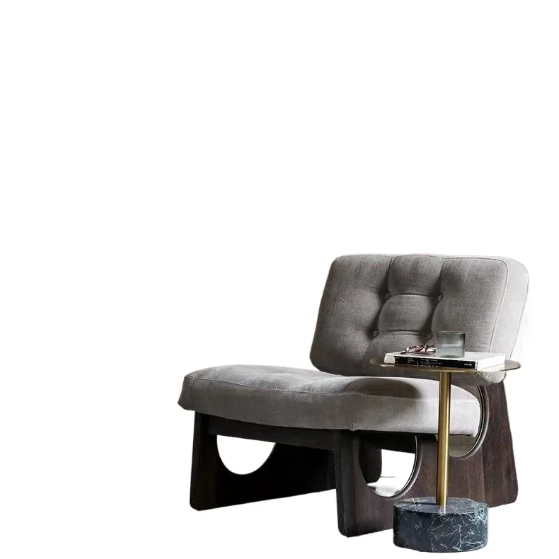 Modern minimalist single sofa chair Nordic Internet celebrity small apartment lazy leisure chair wabi sandy wind