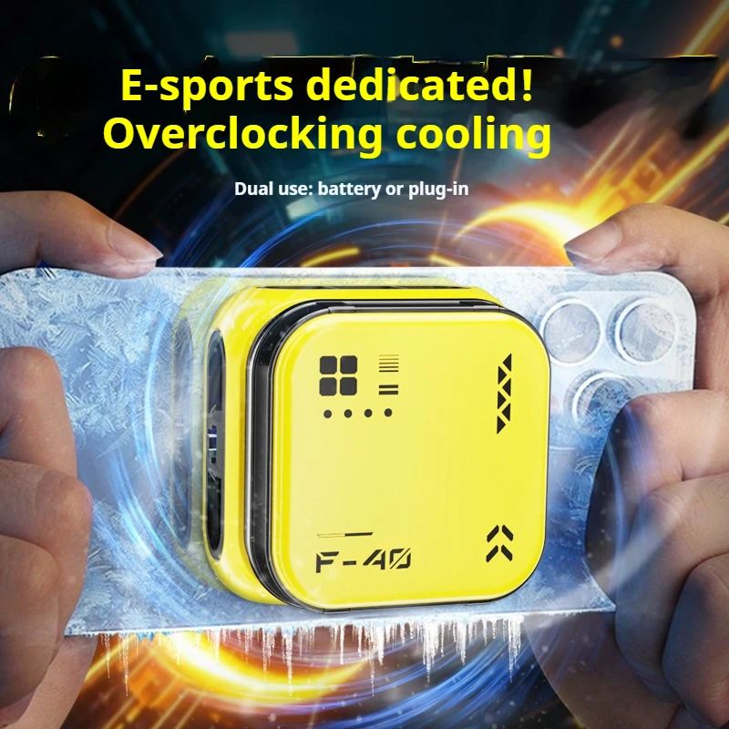 New F40 Phone Cooler with AI Smart Temperature Control Semiconductor Cooling and External Battery