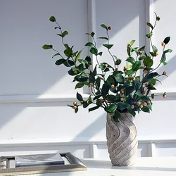 53cm Artificial Single Branch Camellia Bud Artificial Flower Home Wedding Decoration Flower Arrangement Design Creative Style