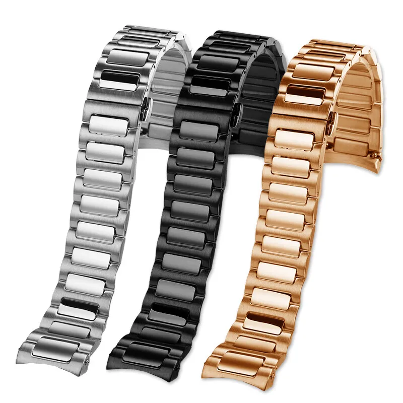 حزام ساعة رجالي من الفولاذ المقاوم للصدأ 22 ملم لسلسلة Mido helmsman TV M049.526 ملحقات حزام ساعة من الفولاذ المقاوم للصدأ للرجال