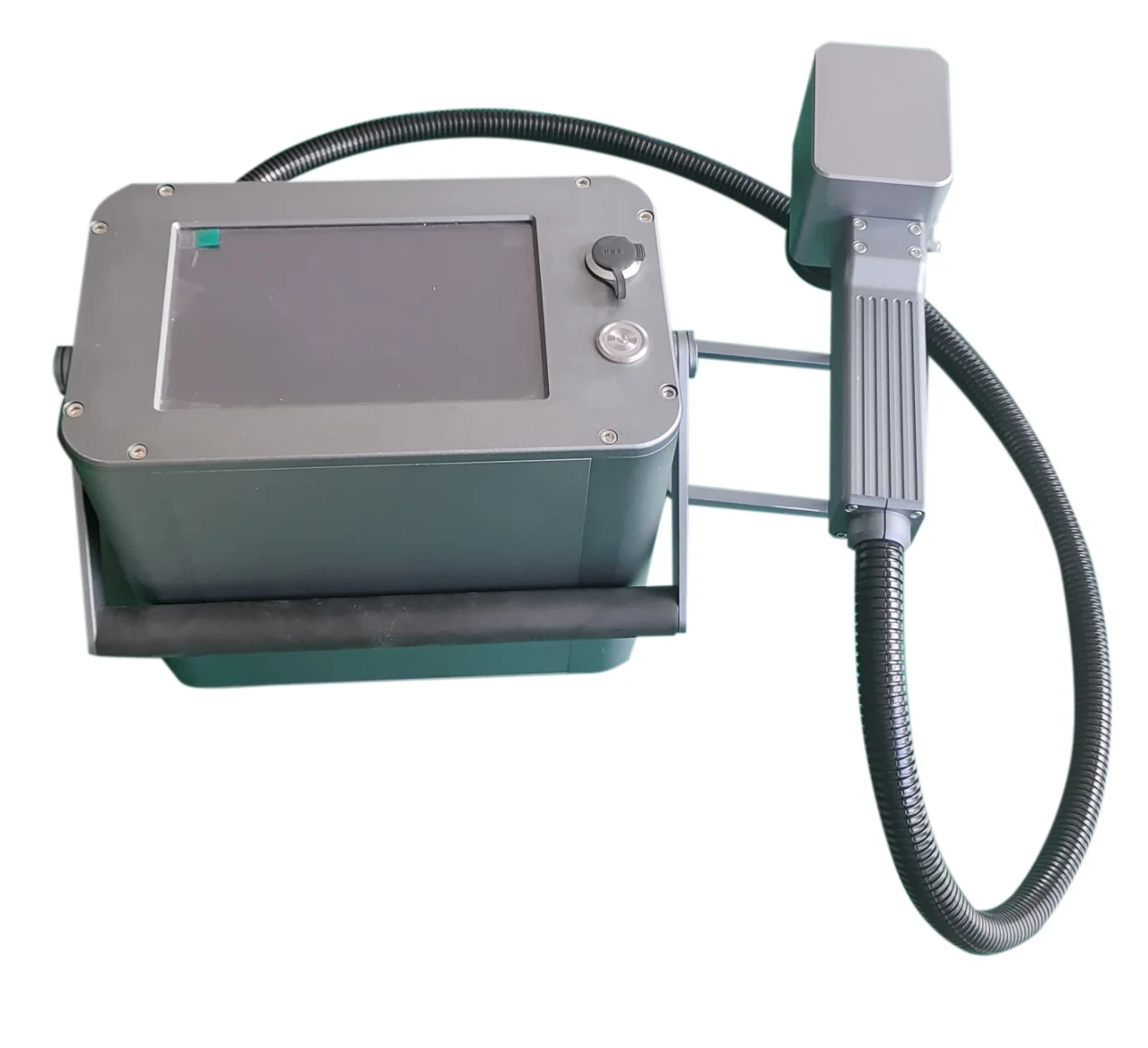 ハンドヘルドファイバーレーザーマーキングマシン、ポータブル金属彫刻機、ステンレス鋼、アルミニウムに適しています