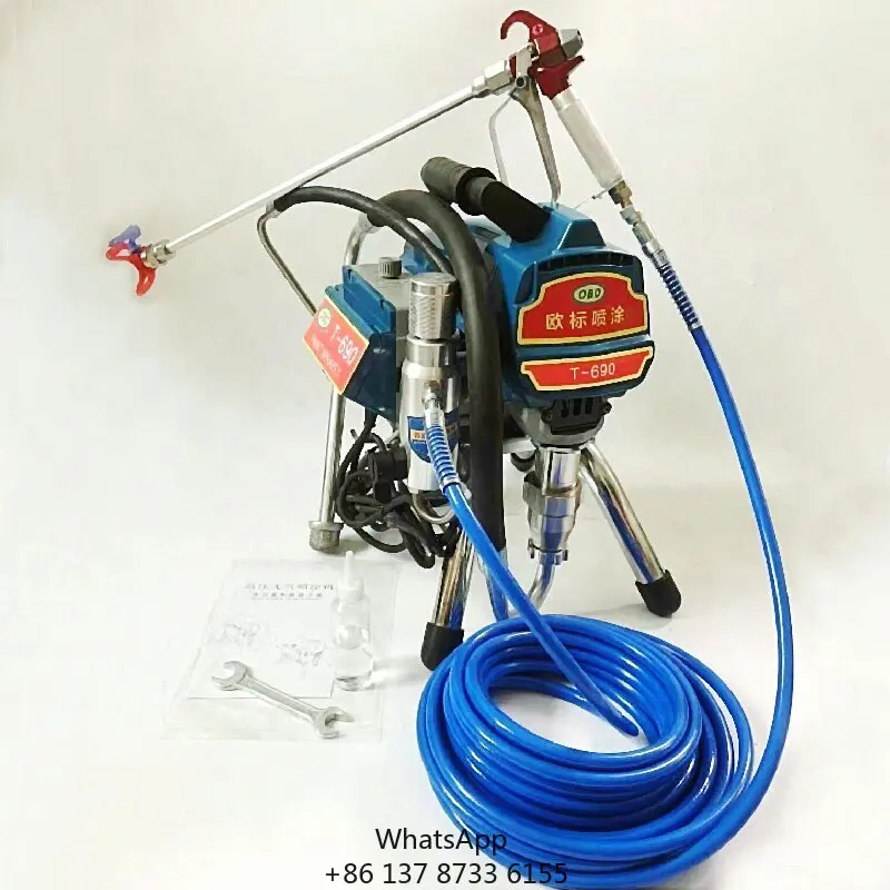 T-690 Cheap Mini Portable Electric Airless Paint Spray Piston Machine Airless Paint Sprayer Piston Pump Similar To GRC 595 695
