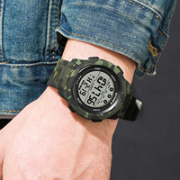 Camouflage Electronic Watch Fashion Waterproof Men's Outdoor Sports Watches Large Screen Luminous Wristwatch Clocks