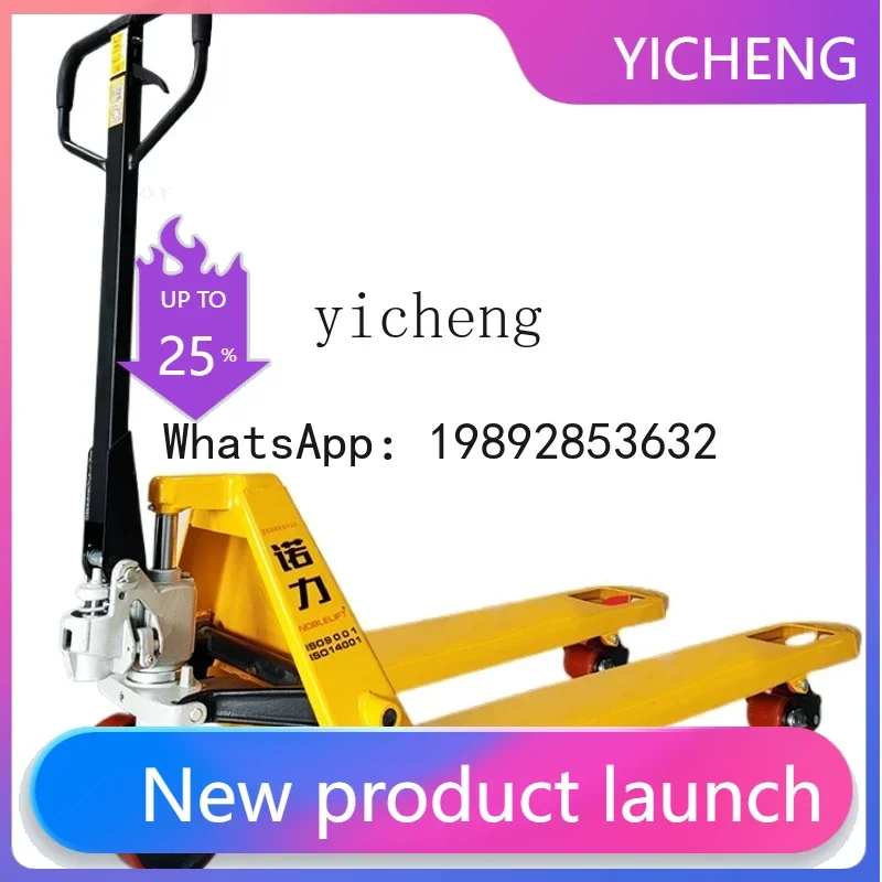 

LYY Forklift Manual Hydraulic Hand Truck Small 2 Ton 3 Ton Ground Bull Hand Push Pallet Truck Trailer