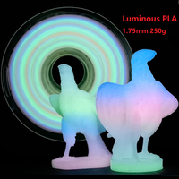 Luminous Filament PLA 1.75mm 250g 3D Filament Rainbow PLA Glow In The Dark 3D Printing Plastic Transparent Material Blue Green