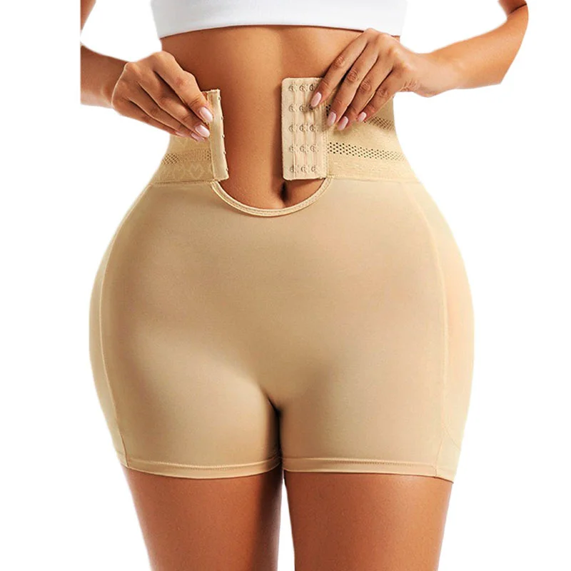 Dimmkof Padded Hip Enhancer Butt Lifter Panties Padding Shapewear Short with Pads Booty Lift Up Hip Dip Body Shaper Panties Hook