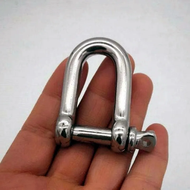 Tow Shackle D Ring M6 Heavy Duty Steel Lock Pin for ATV UTV Truck Car Recovery Offroad Accessories Trailer Parts Towing Hook