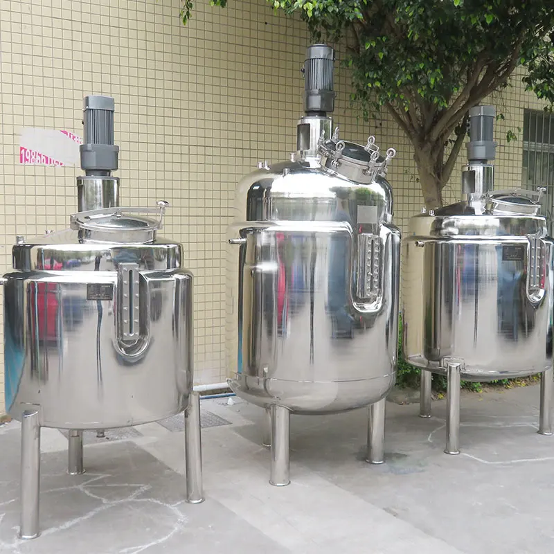 Steam heating mixing fermenter for oil manufacturing Stainless steel double layer reaction tank