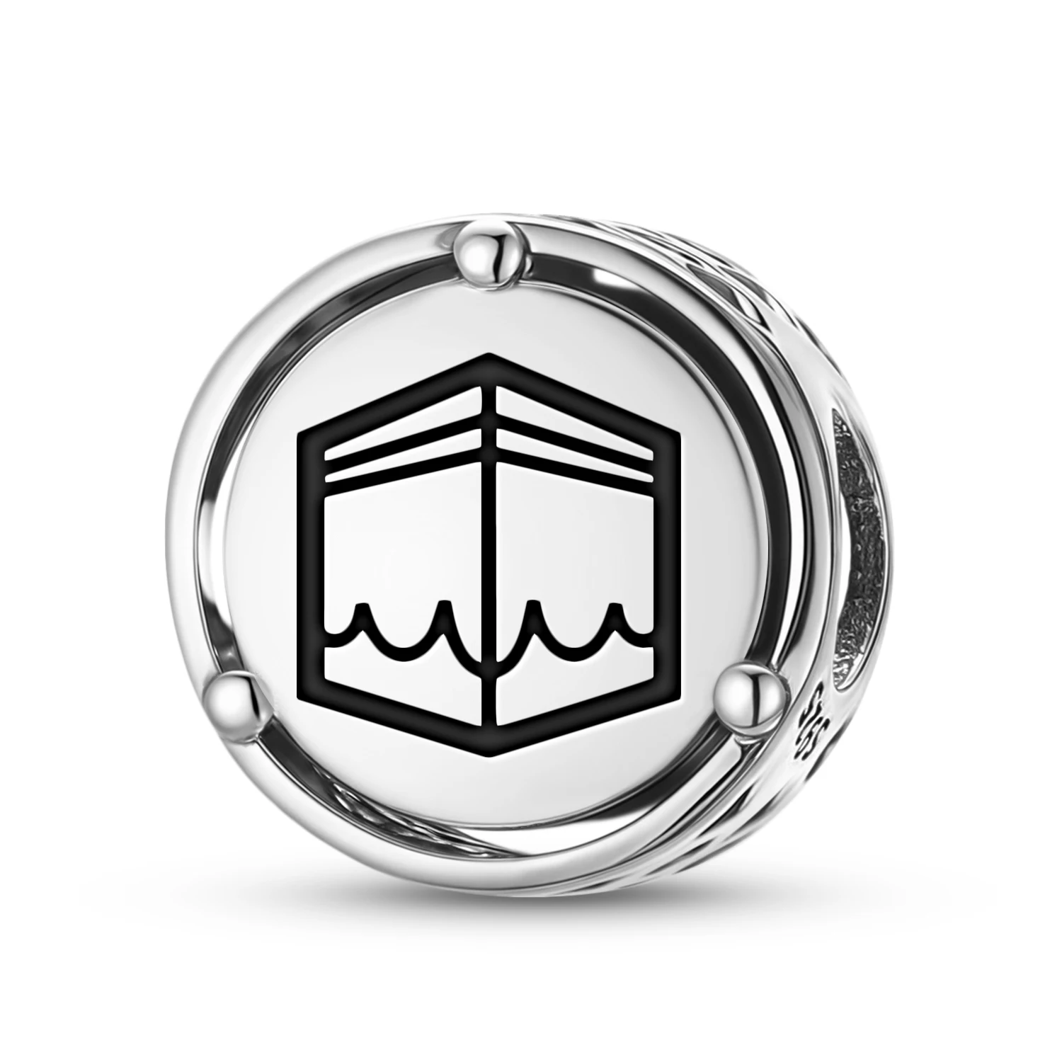 

Islam Kaaba Mecca 925 Sterling Silver Symbol Charm Fit Original Bracelet Diy Jewelry Accessories Family Bead