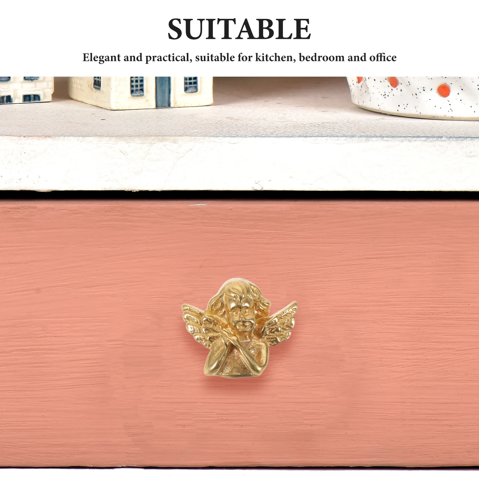 1 مجموعة 1 مجموعة النحاس الملاك على شكل خزانة معدنية مقابض سحب الباب فريد اليدوية مقابض أدراج للمطبخ خزانة خزانة الأجهزة