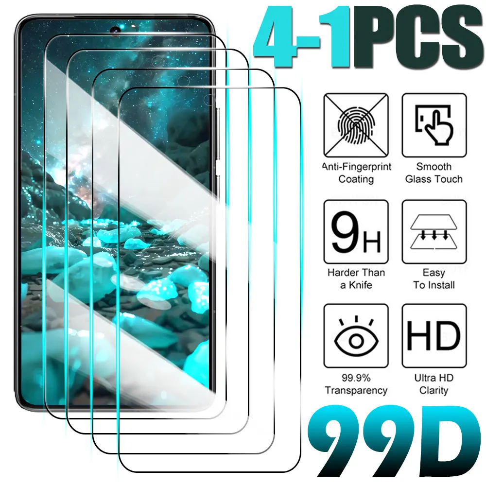 

4-1 шт. HD полное покрытие закаленное стекло для Samsung Galaxy A06 A16 5G A25 A36 A56 A05 A15 4G A25 A35 A55 A05S защитная пленка для экрана