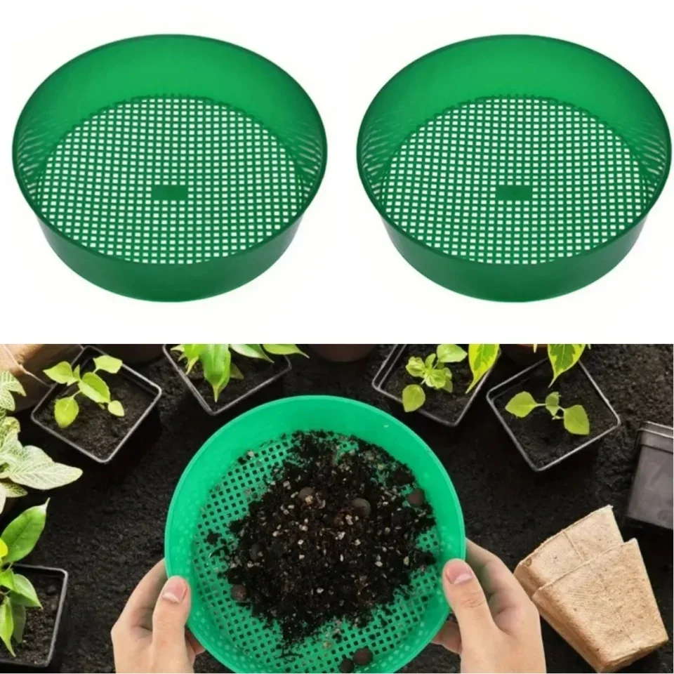 Plastic Soil Sieve Filter Mesh for Soil Stone Sifting Filtration Home Garden Flower Plant Nursery Tools