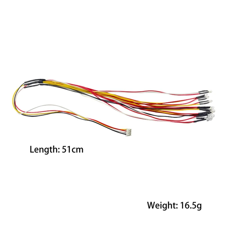 10 LED Light 2 Red 4 Yellow 4 White For WPL D12 D42 1/10 RC Car Upgrade Parts Accessories