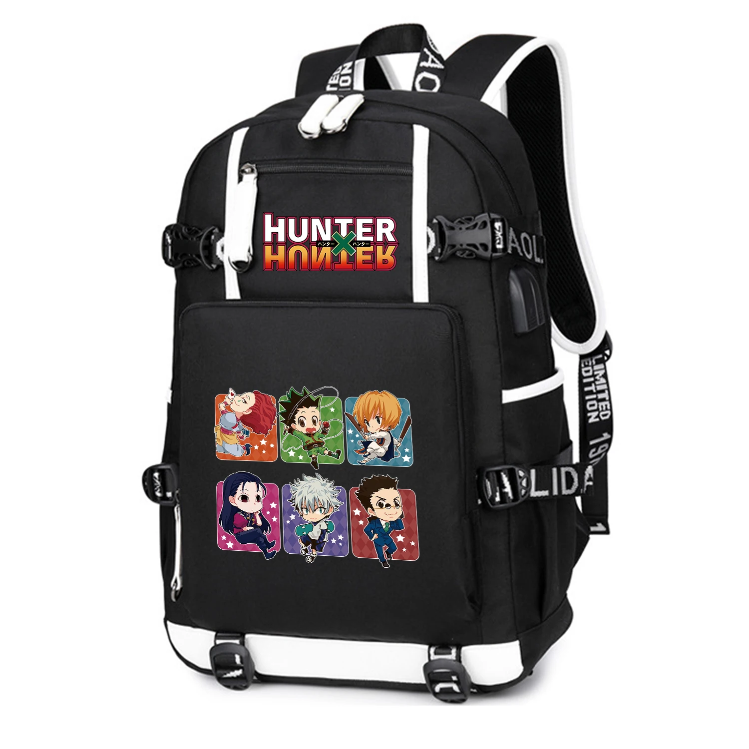 cartoon-hunter×hunter-large-boys-backpack-with-usb-port-oxford-anime-travel-bookbag-school-laptop-shoulder-bag-for-students