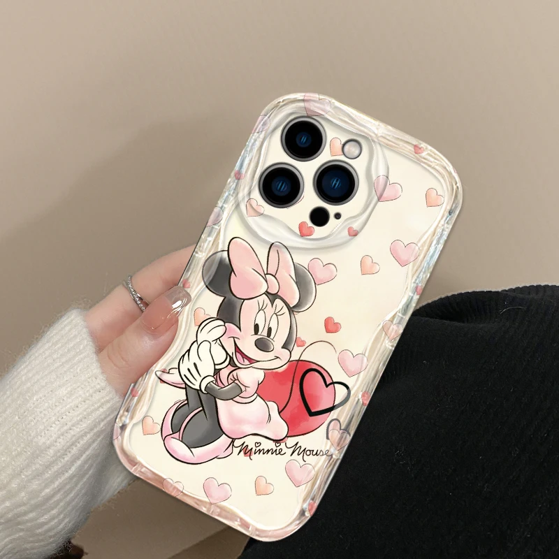 Minnie myš růžová děťátko pro jablko iPhone 15 14 13 12 11pro XS XR X pro maxi plus vlna mazat měkké telefon pouzdro