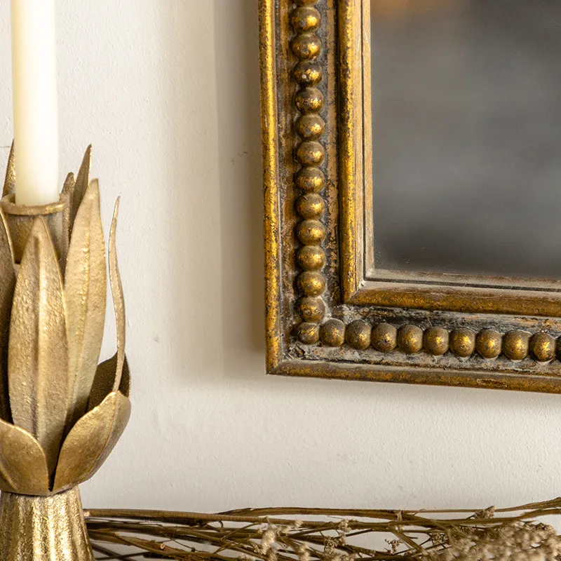 carved makeup mirror, living room wall decorative mirror, wall-mounted fuselage mirror