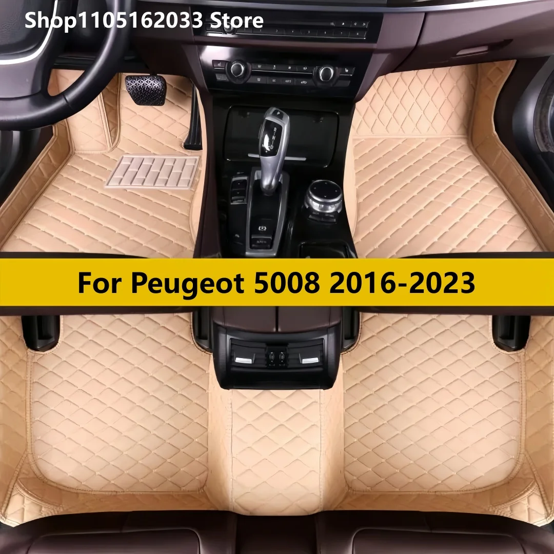 

Автомобильные коврики на заказ для Peugeot 5008 (5 мест) 2016-2023, автомобильные ковры, аксессуары для ног, легко чистится, износостойкие