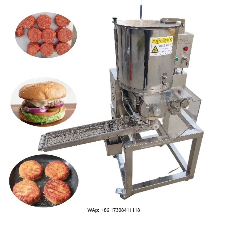 Fast Food Automatic Hamburger Patty Forming Machine Fried Hamburger Patty Press Beef Pork Chicken Pie Making Machine