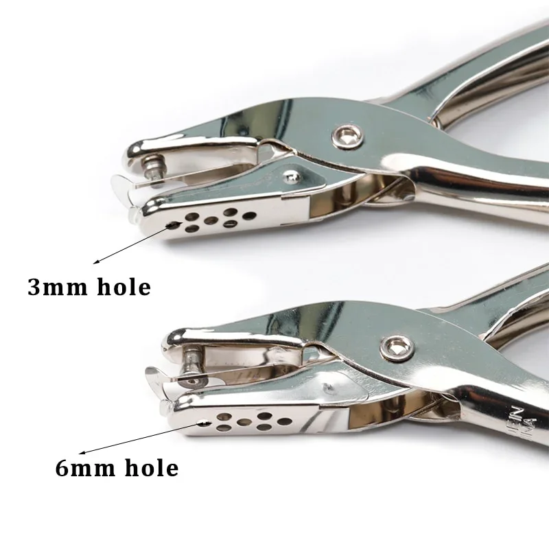 1pc 3mm 6mm Practical Iron Metal Hand-held Punch Hole  Pliers   Cardmaking Handicraft Tool Jewelry DIY Wholesale