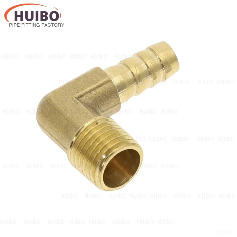 Elbow Brass Hose Barb Fitting  M8 M10 M12 M14 Metric Male Thread To 8mm 10mm 12mm Barbed Coupling Connector Joint Adapter