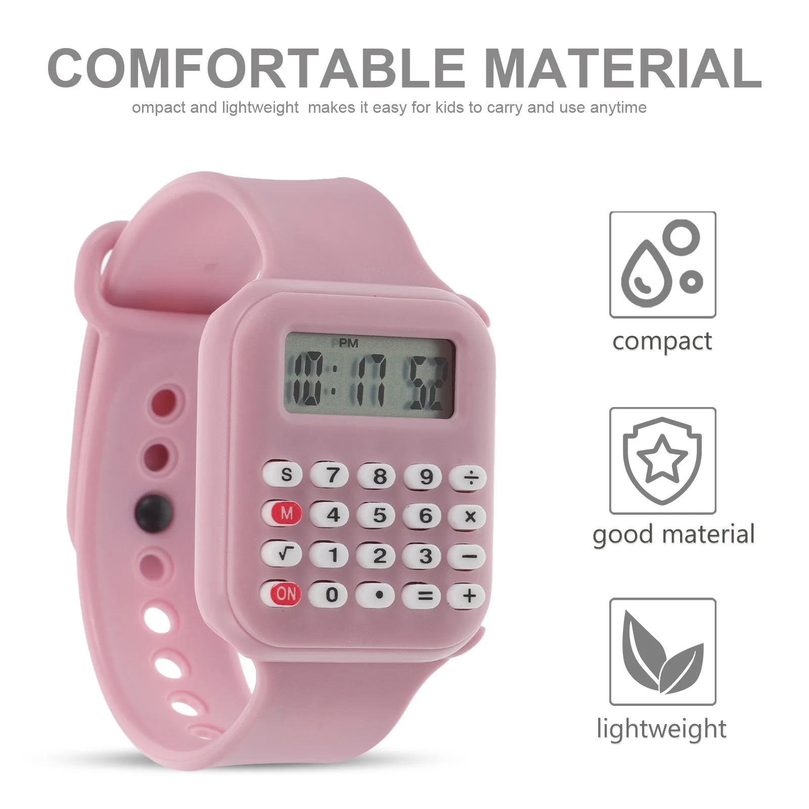2 pezzi mini calcolatrice per bambini orologio piccolo orologio da polso elettronico compatto accessorio multifunzione per il conteggio della scuola dei bambini