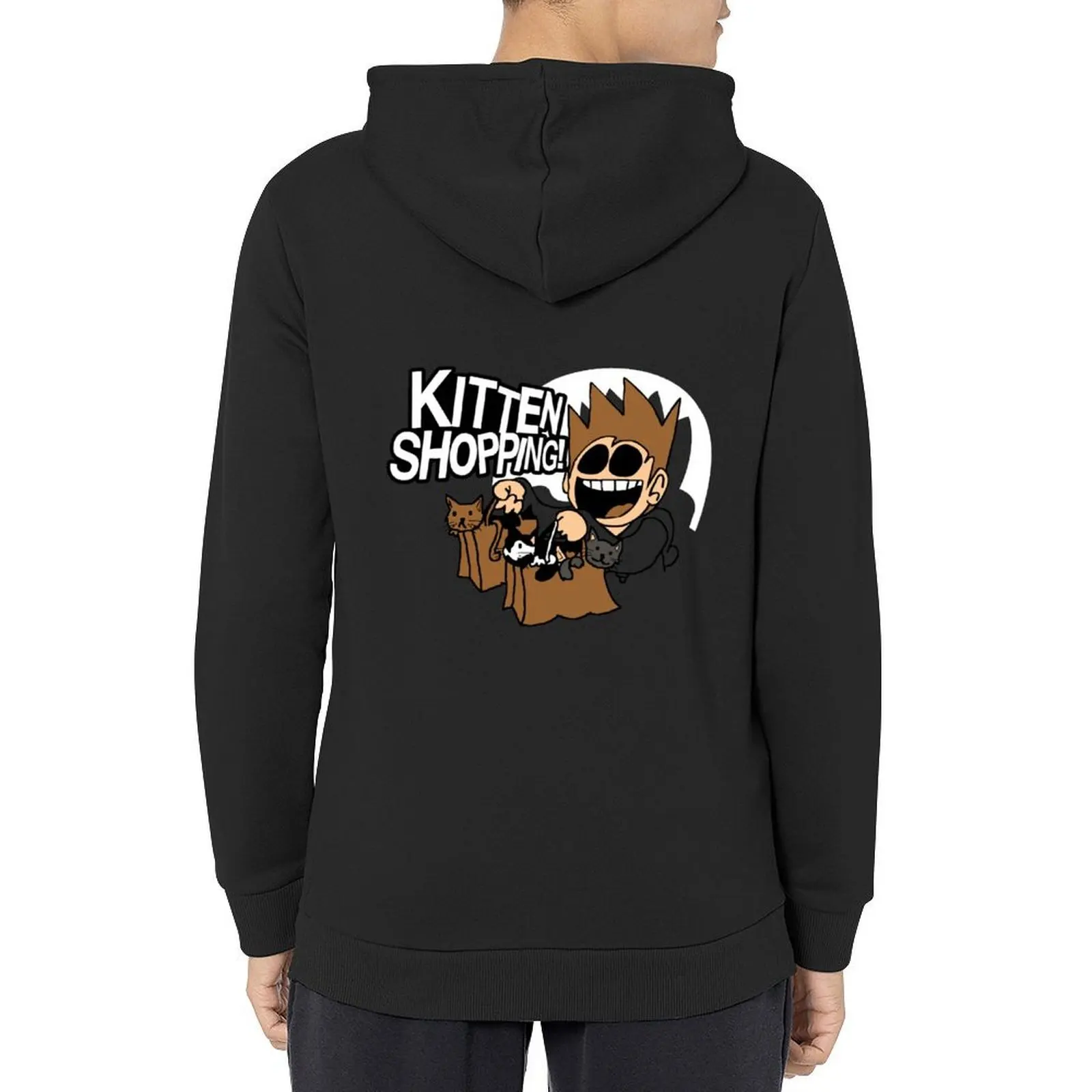 

Eddsworld Kitten Shoppings Hoodie mens clothes aesthetic clothing japanese style men's autumn clothes men's hoodies