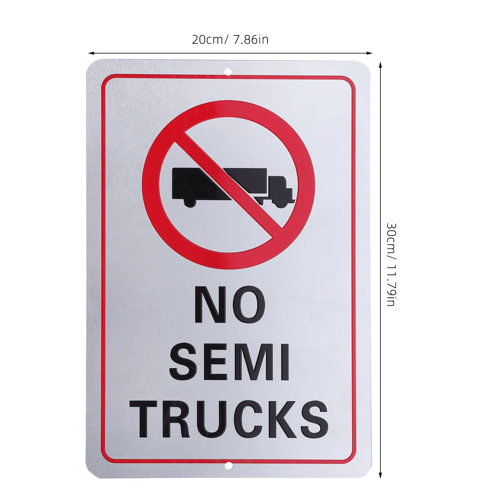 Weatherproof Aluminum No Trucks Allowed Sign No Semi Trucks Driveway Parking Lot Road Traffic Restriction Sign