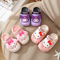 Sanrio Hello Kitty Kids Summer Indoor pantofole antiscivolo Cartoon My Melody Soft Bottom New Cute Cinnamoroll Baboosh Girl Gift