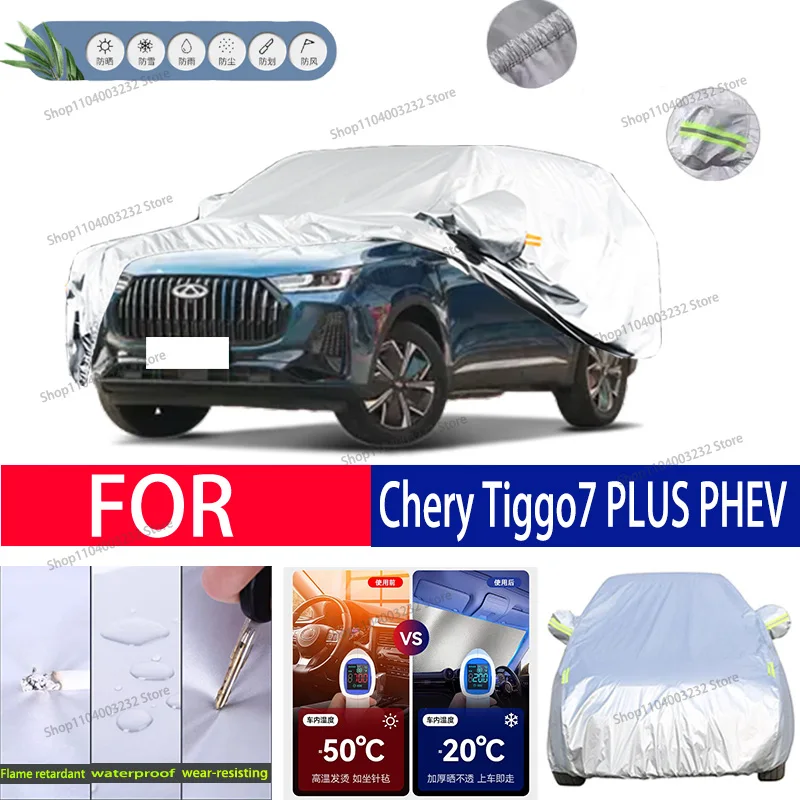 Cubierta protectora de coche anticongelante para Chery Tiggo 7 PLUS PHEV, ropa de coche, protección solar, prevención de nieve