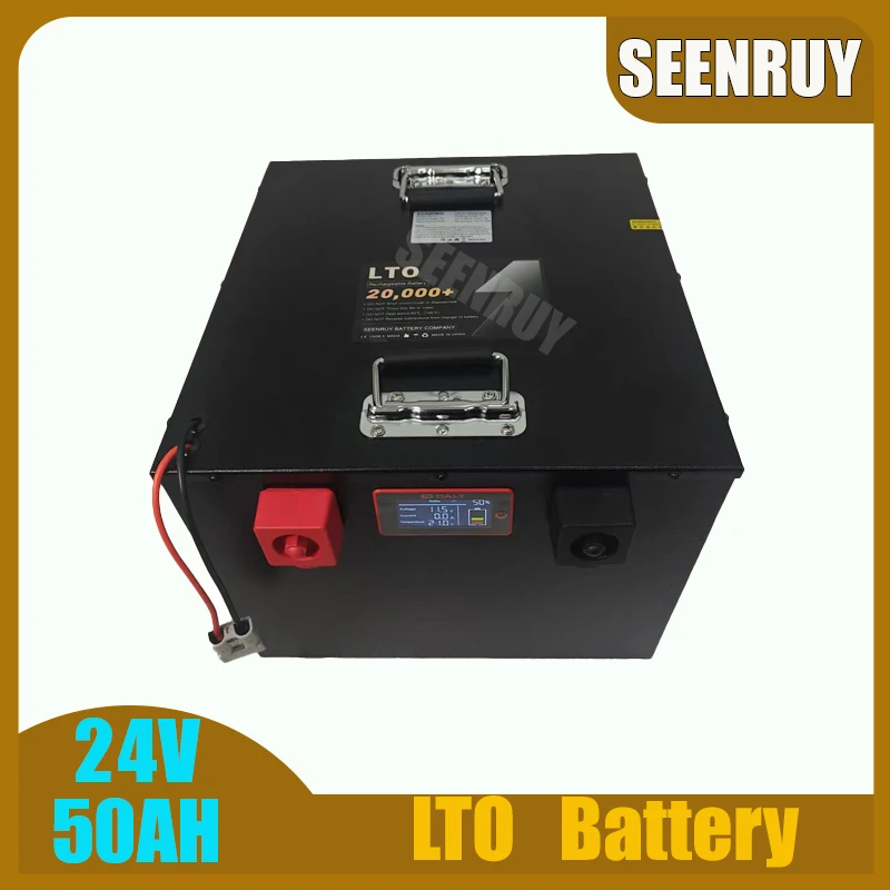 

LTO Battery 24V 50AH with BMS 50A 80A 100A 120A 150A For RV UPS Power Energy Storage System