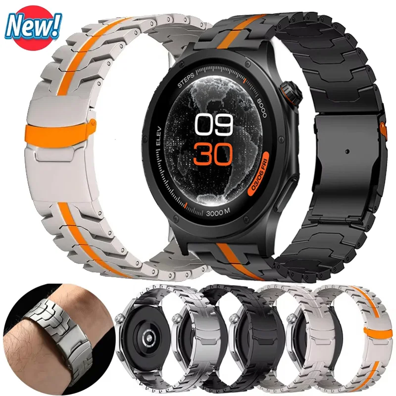 Bracelet en acier inoxydable pour montre OnePlus 4 3 2 2R/OnePlus 46mm/Lite, Bracelet en métal 22mm, pour montre OPPO X X2 X3/4Pro/S