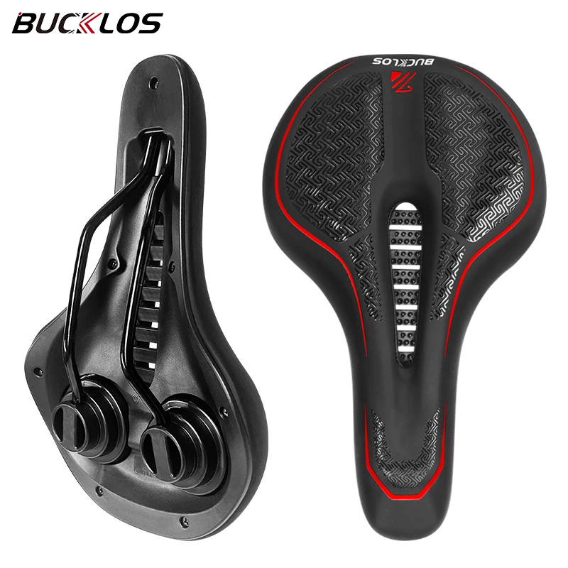 

BUCKLOS Suspension Bike Saddle MTB Road Bicycle Saddle Cushion Comfortable Shock Absorbing BMX Gravel Bicycle Chair Cycling Part