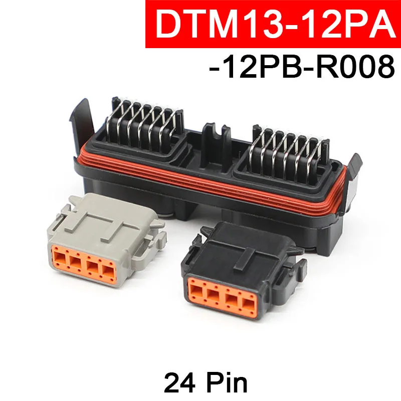 

DTM13-12PA-12PB-R008 Плата для пайки печатных плат Водонепроницаемый разъем Жгут проводов 24-контактный разъем с изогнутым контактом 24P