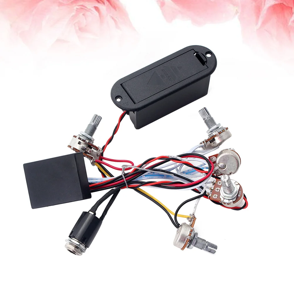 

3 Band Guitar Tone Control Wiring Harness Bass Equalizer for Black Preamp Circuit