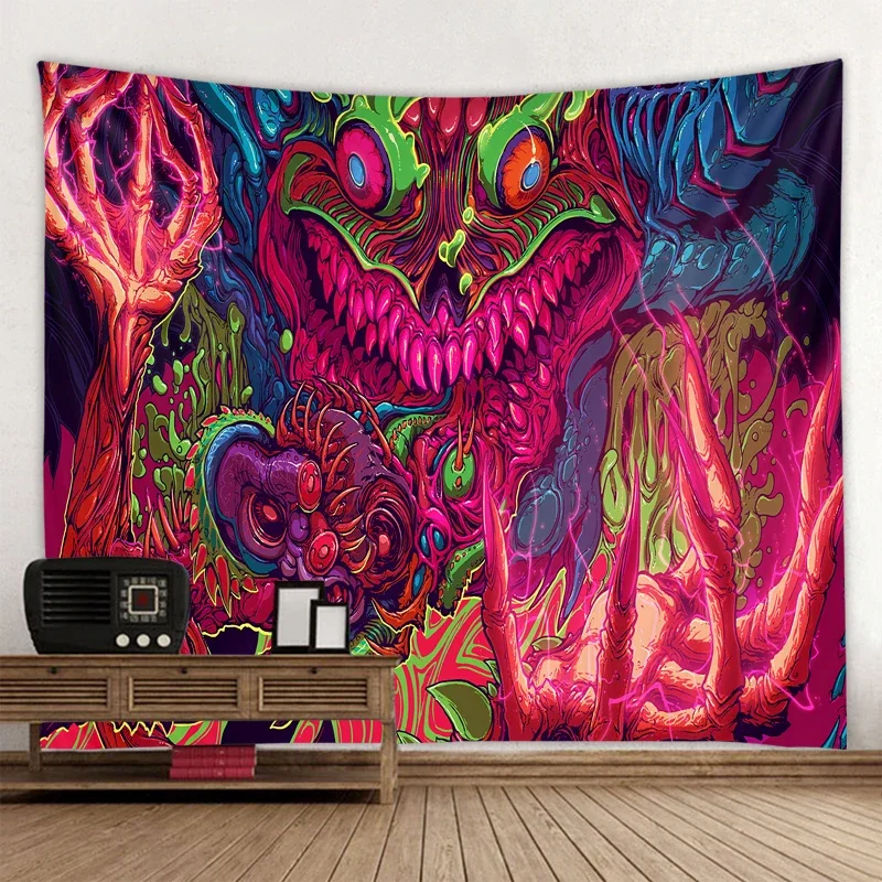 Monster Tapestry Animation Cartoon Children's  Living Room Bedroom Wall Hanging Background