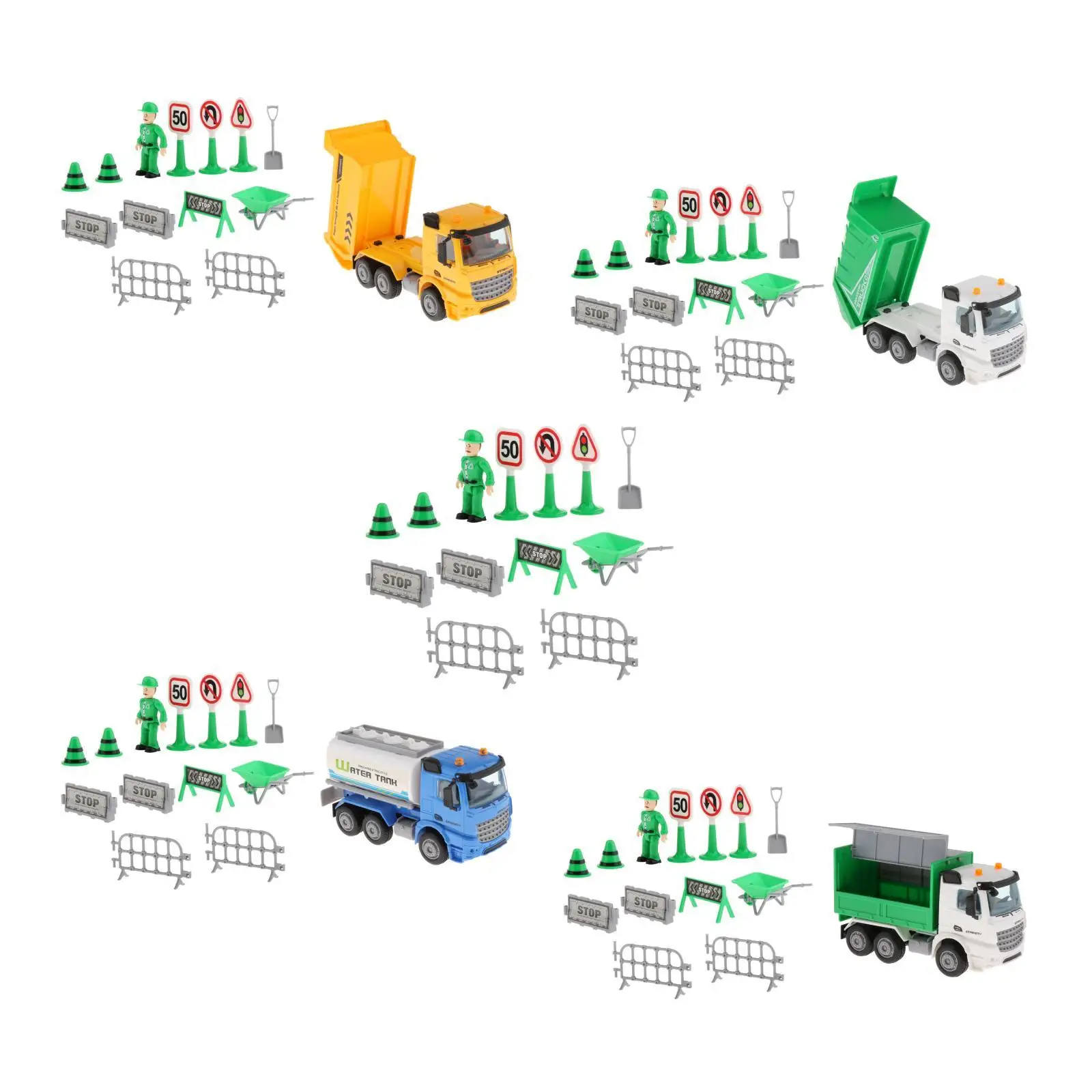 Garbage Truck Truck Toy Sprinkler Car Model Toy Kit for Boys