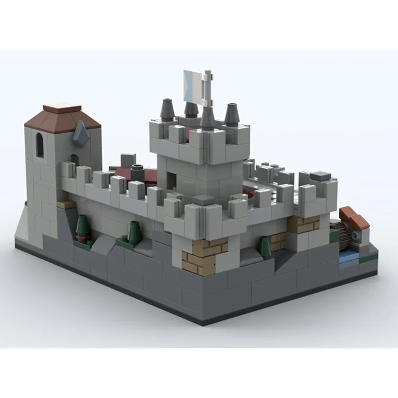 familievriendelijke microschaal kasteelbouwpakket bakstenen mini middeleeuwse landschapsblokken architectonische moc-bouw klocki uniek