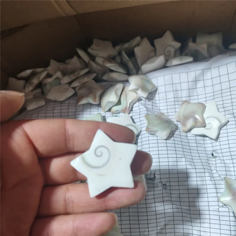 1000g natural crystal sun shell five-pointed star furniture decoration