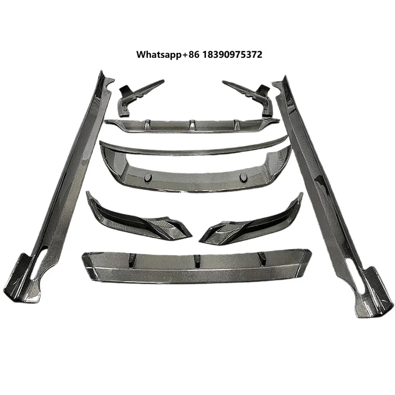 G07 X7 LCI Body Kit Real Carbon Fiber Front Lip Rear Roof Spoiler Rear Spoiler Rear Diffuser for  X7 G07 2023-2024