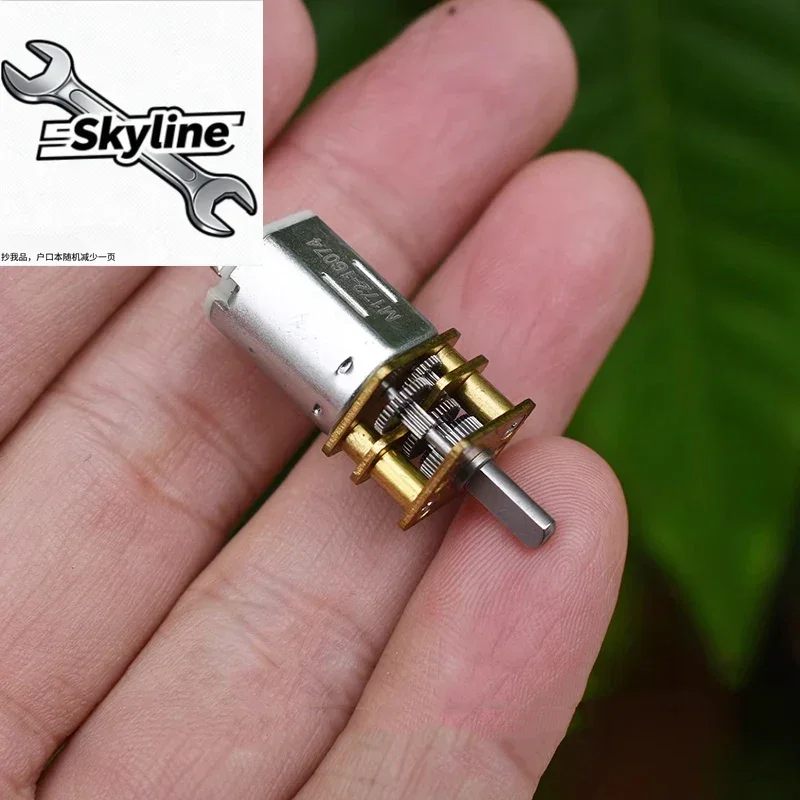 GA12-N20 Mini Full Metal Gear Motor 5-6V Slow Speed 29-35RPM D-Shaft High Torque DC Micro N20 Gearbox for DIY Robot Smart Applic