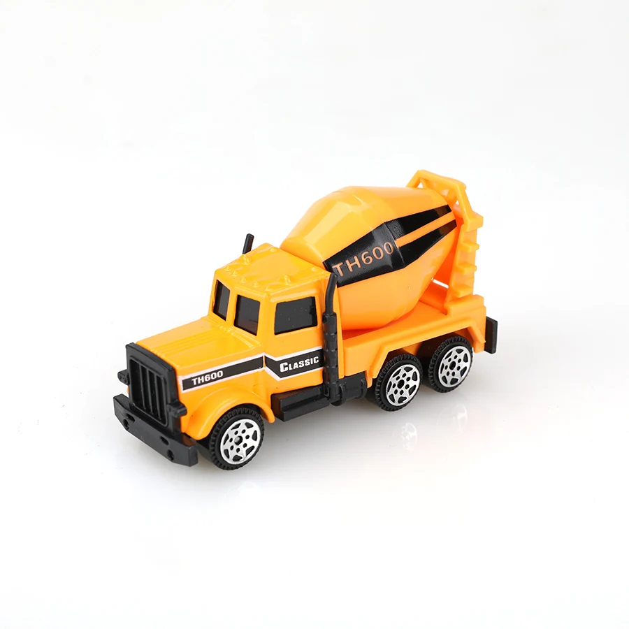 (Boxed) 1/64 Mini-Baugahrzeug-Druckguss-Spielzeugset, 6-teilig, Metalldruckguss, Jungenspielzeug, Schiebemodell, kein Rückzug.