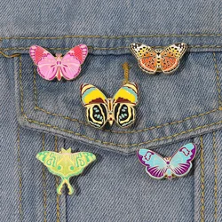 Colorful Butterfly Enamel Pins Women Decorative Jewelry Metal Lapel Badge for Clothes Backpack Animal Insect Brooch Friends Gift