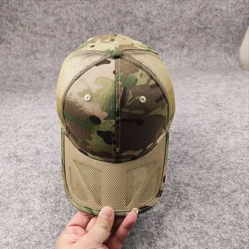 Big Head Size Breathable Mesh Baseball Cap for Men Adjustable Men\'s Cap Casual Camouflage Outdoor Jungle Caps Male 65cm