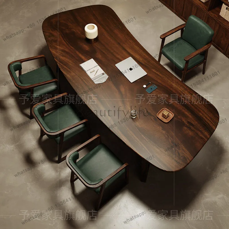 FG Aesthetic Minimalist Office Desk Wood Filing ExecutiveGadgets Reception Design Office Desk Modern Tavolino Postmodern Furnitu