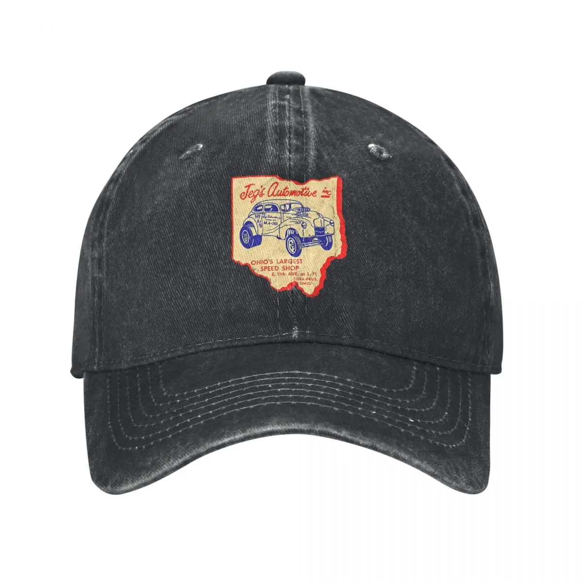 

Vintage Hot Rod Jegs Speed Shop Ohio demin Cap Breathable Design Summer Hat Baseball Cap Men