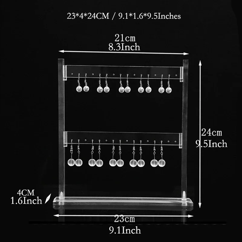 Acrylic Large Capacity Earring Display Organizer Holder Earrings Storage Jewelry Display Stand Counter Display Rack