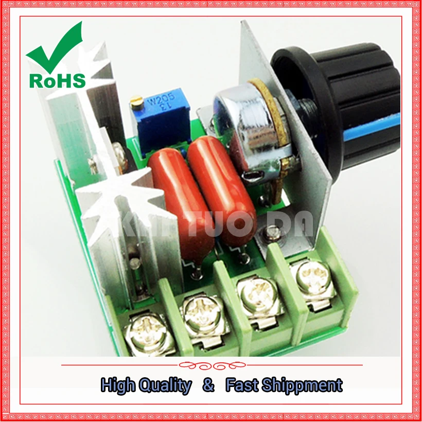 Regulador SCR de 2000W, regulador electrónico de alta potencia, controlador de velocidad de atenuación, placa de módulo de Control de termostato